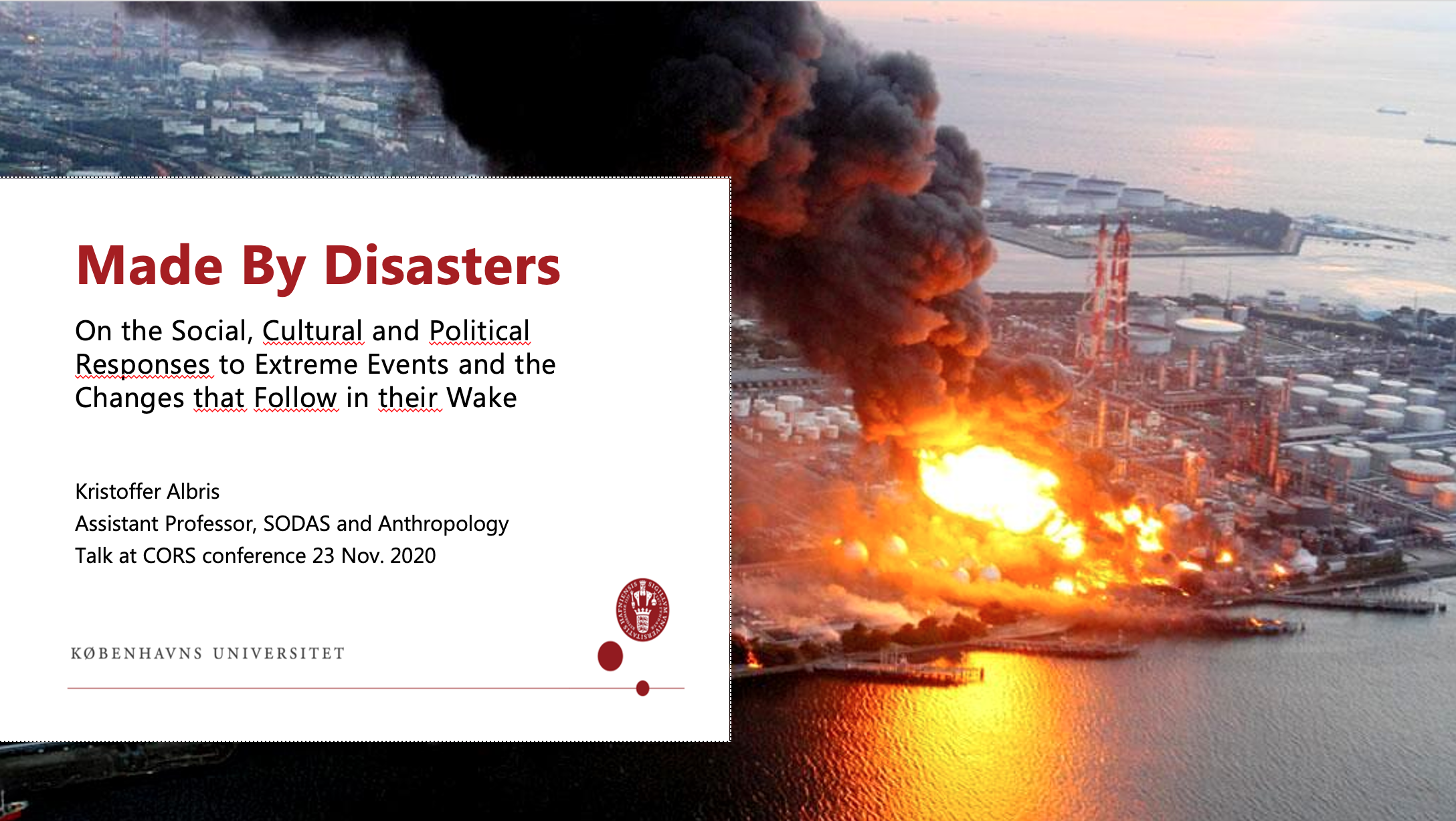Kristoffer Albris on disasters