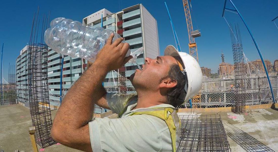 Man drinking of water bottle